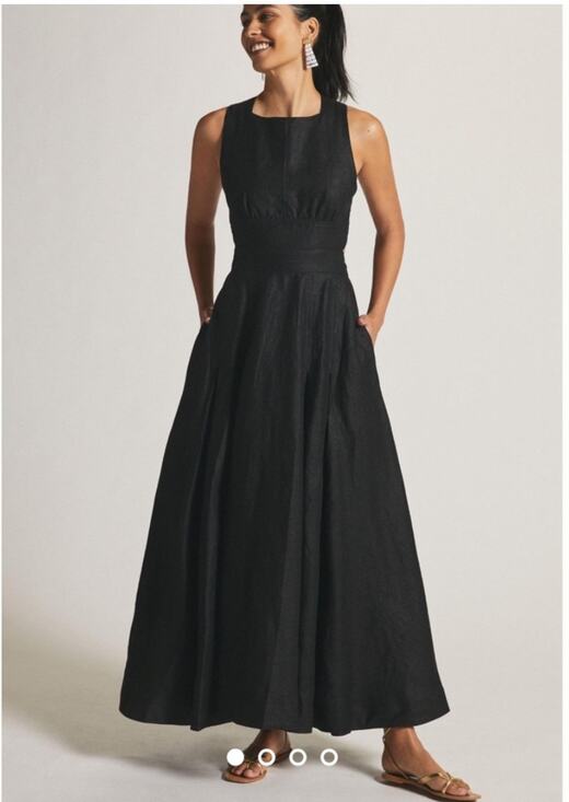 Anthropologie Dresses & Skirts - Aureta Studio Boatneck Linen Maxi Dress Anthropologie